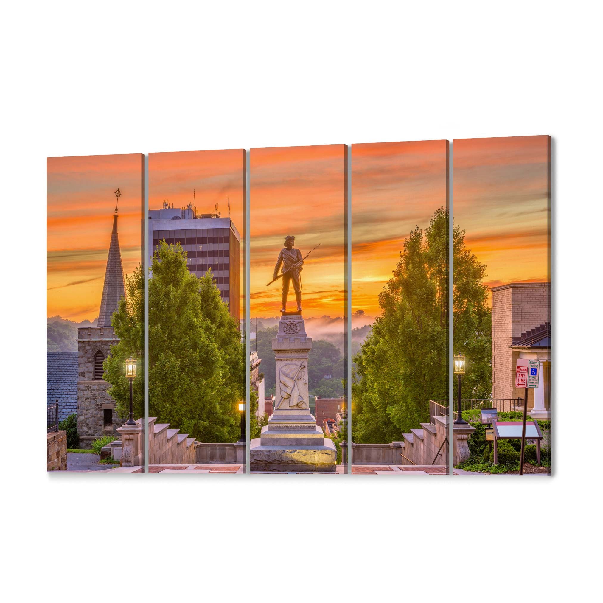 Lynchburg Skyline Wall Art Lynchburg Canvas Print Virginia Etsy