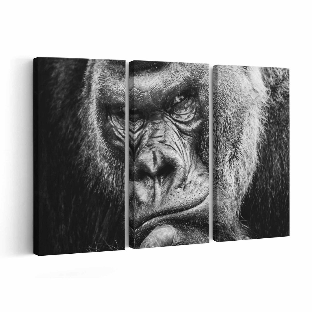 Gorilla Canvas Print Gorilla Wall Art Gorilla Poster Etsy