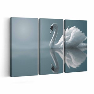 Swan Canvas print || Swan Wall Art || Swan Poster || Swan home decor || Swan Print