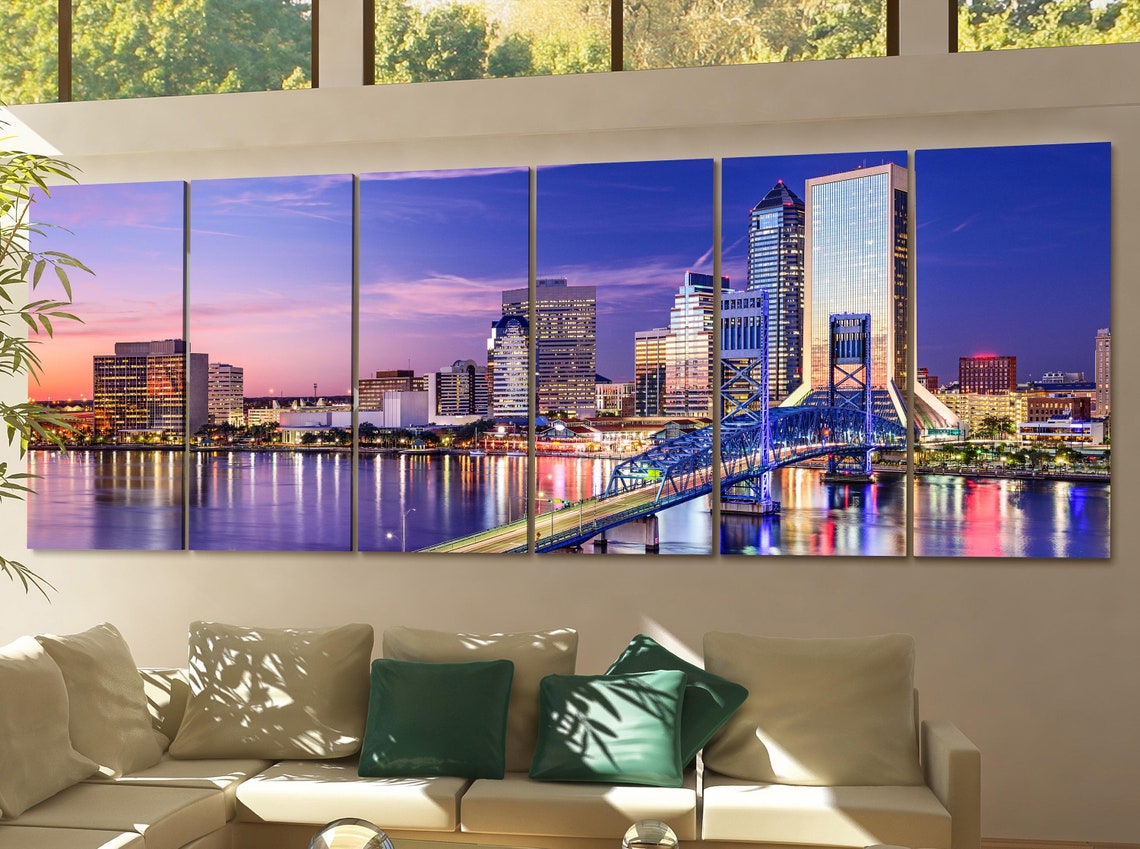 Jacksonville Canvas Print Jacksonville Wall Art Canvas Etsy