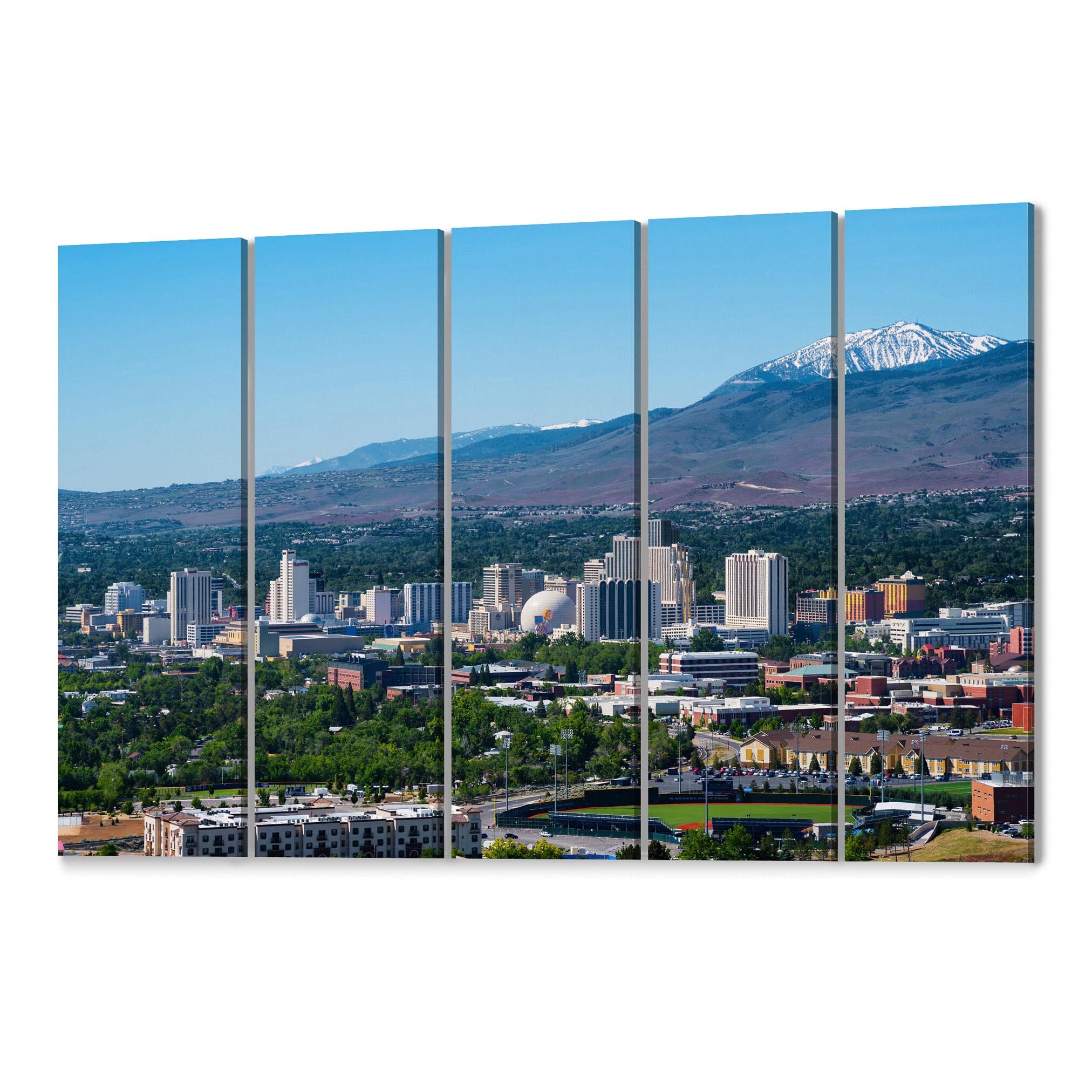 Reno Skyline Wall Art Canvas Reno Canvas Print Multiple Sizes Etsy