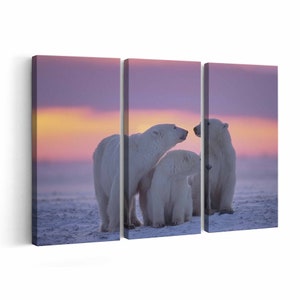 Polar Bear Canvas print || Polar Bear Wall Art || Polar Bear Poster || Polar Bear home decor || Polar Bear Print