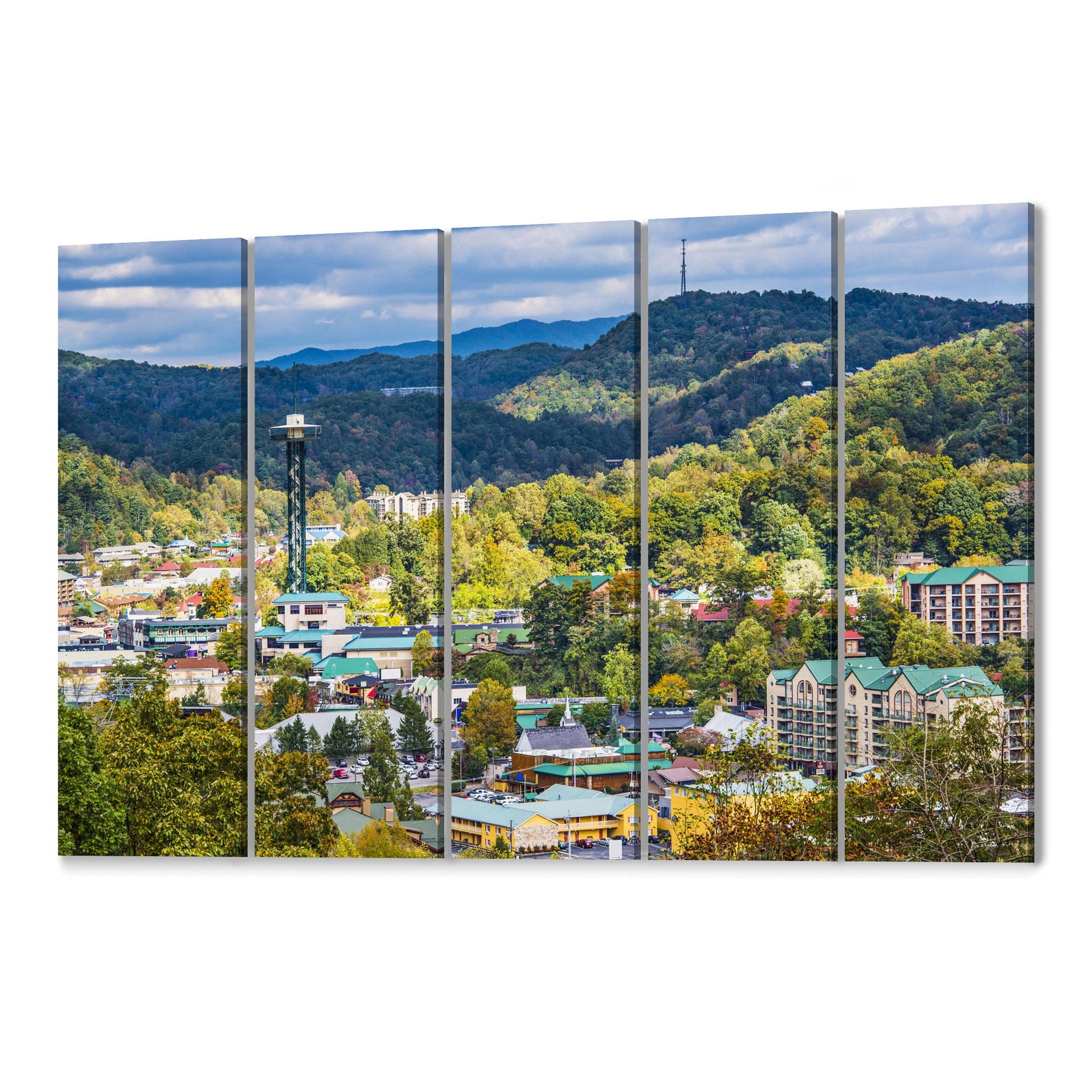 Gatlinburg Skyline Wall Art Gatlinburg Canvas Print Tennessee Etsy