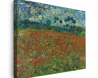 Poppy field Vincent van Gogh Van Gogh Canvas Print