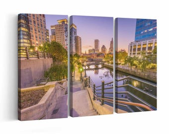 Providence Skyline wall art | Canvas or Poster Print (framed) | Color / Black-White