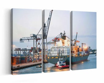 Ship wall art | Canvas or Poster Print (framed) | Color / Black & White