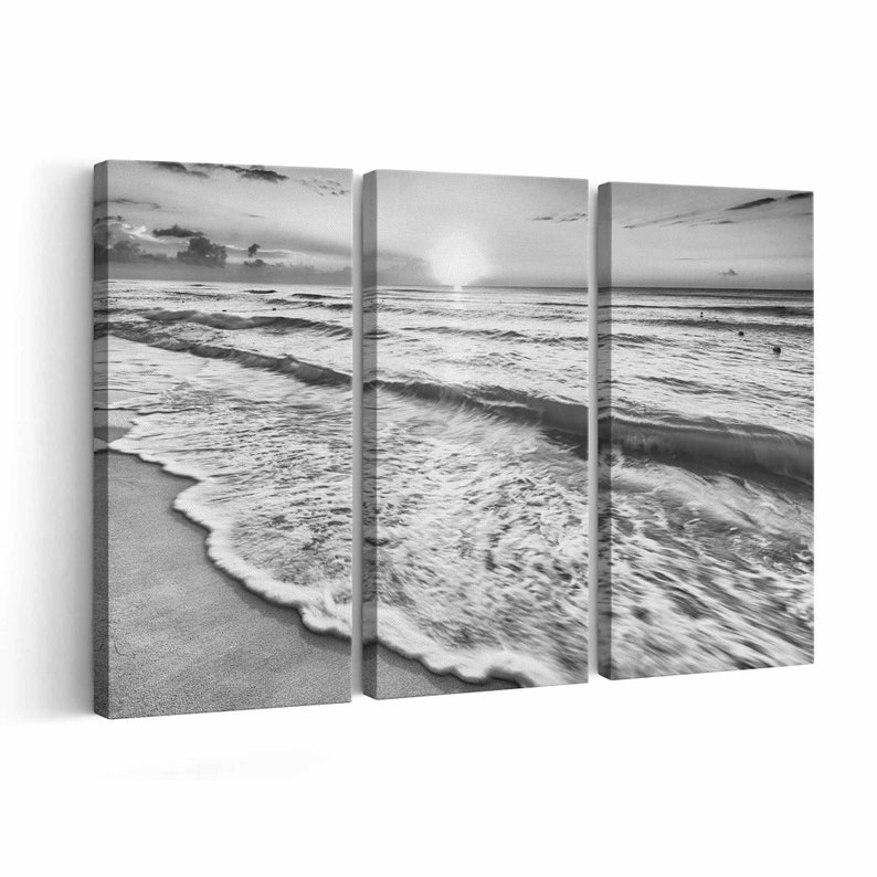 Ocean Beach Canvas Print Ocean Beach Wall Art Canvas Multiple Etsy