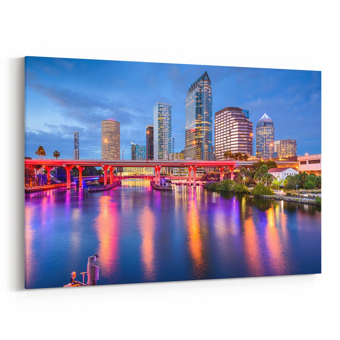 Tampa Canvas Art Tampa Wall Art Canvas Florida Multiple Sizes Etsy