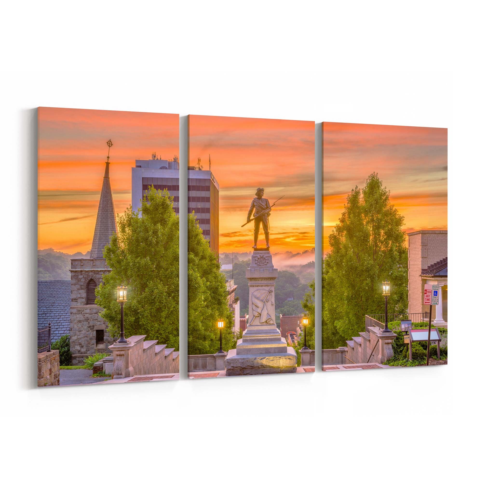 Lynchburg Skyline Wall Art Lynchburg Canvas Print Virginia Etsy