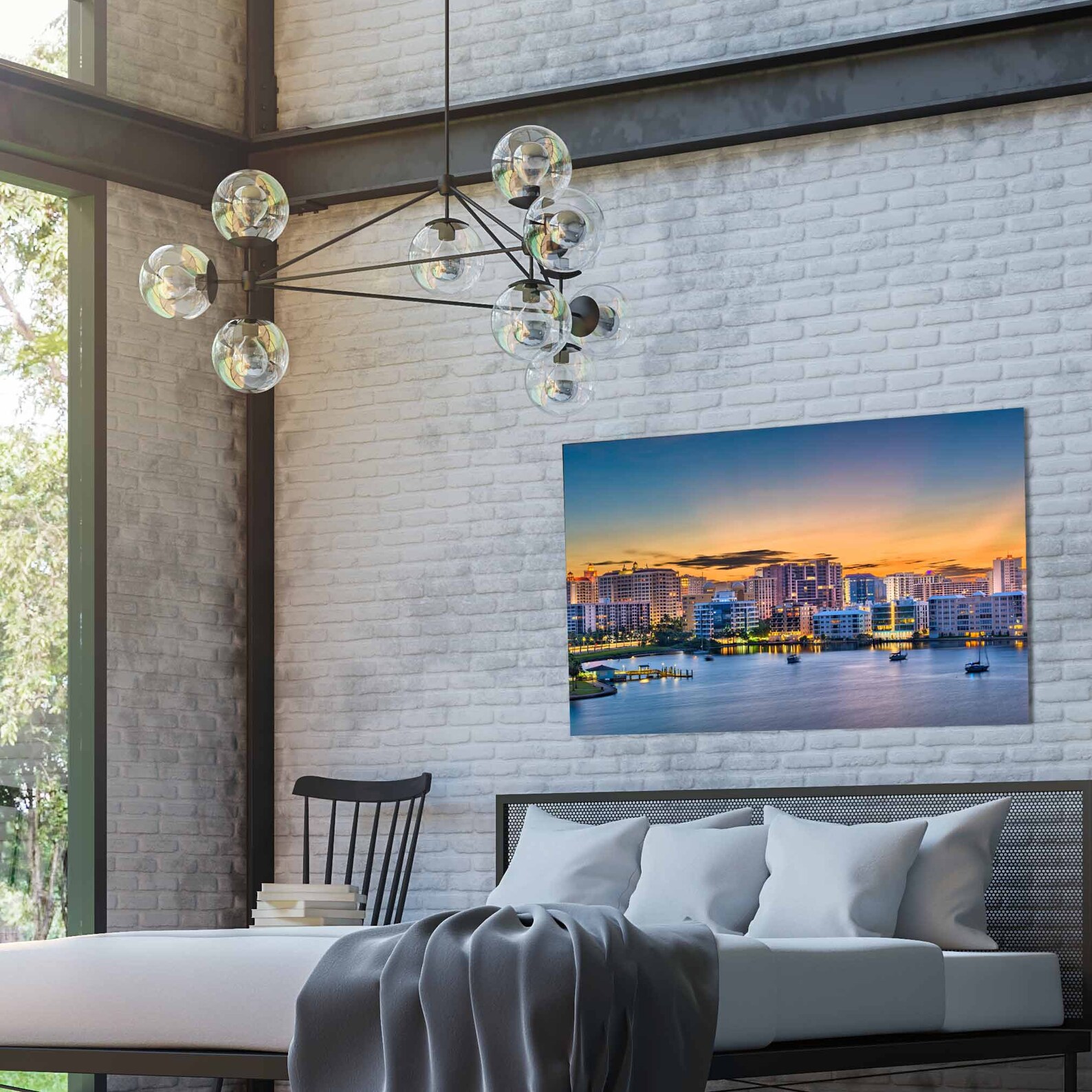 Sarasota Skyline Wall Art Canvas Sarasota Canvas Print Florida Etsy