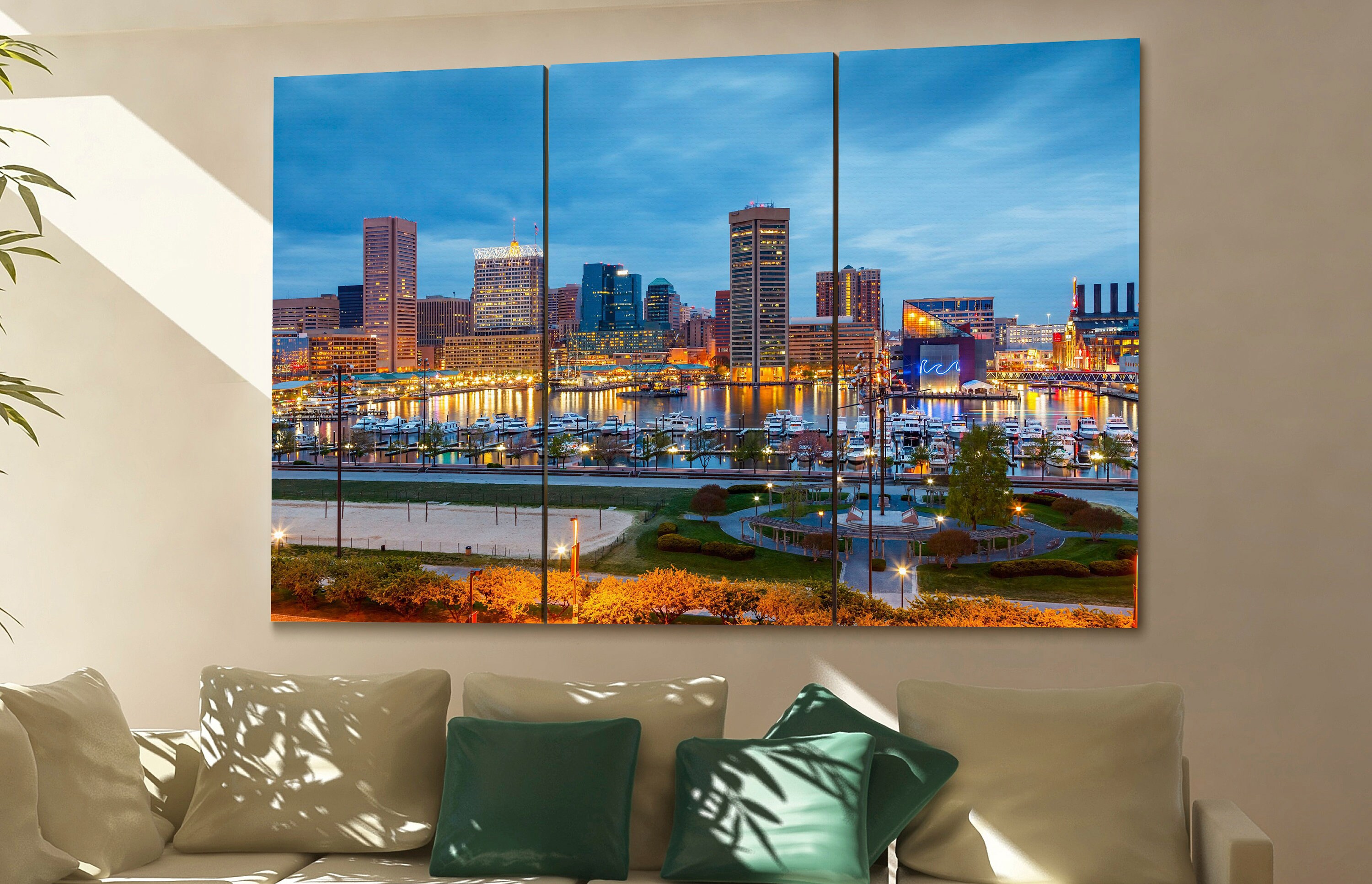 Baltimore skyline Baltimore wall art Baltimore city Etsy