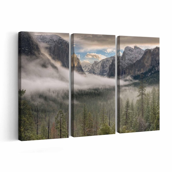 Yosemite Valley wall art | Canvas or Poster Print (framed) | Color / Black & White