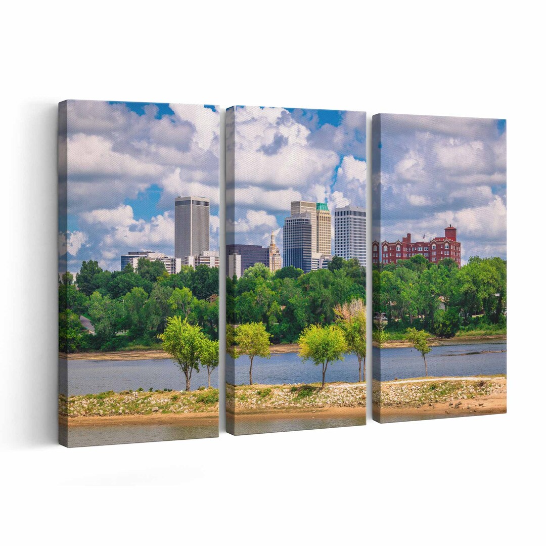 Tulsa Skyline Canvas Print Tulsa Skyline Wall Art Tulsa Skyline Poster
