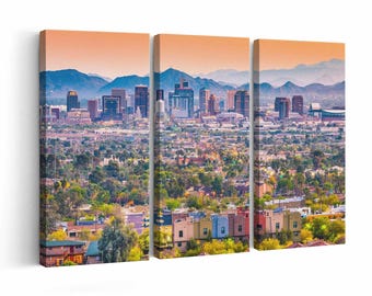 Phoenix Skyline wall art | Canvas or Poster Print (framed) | Color / Black-White