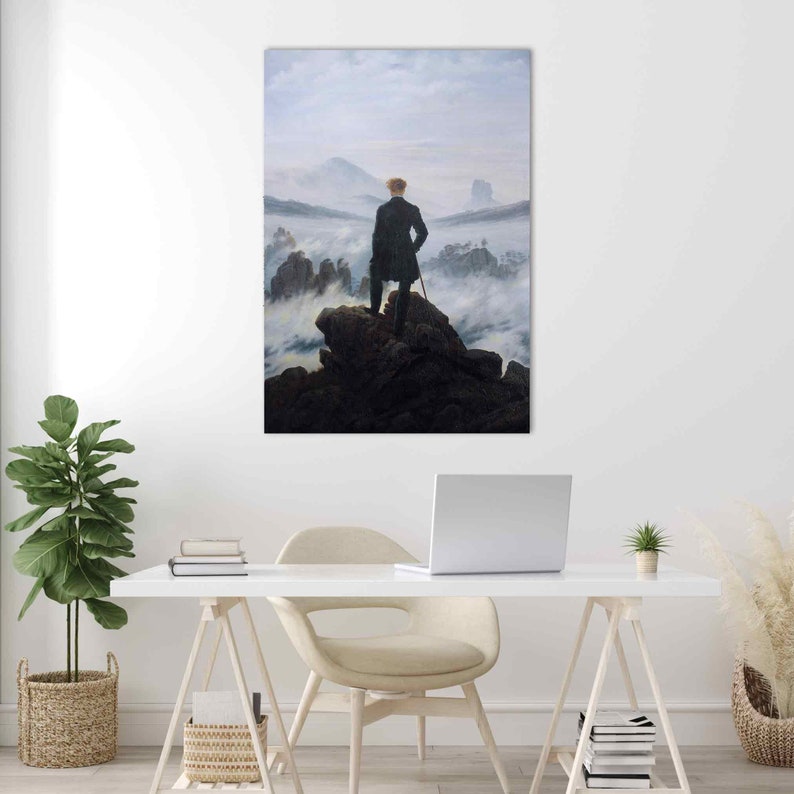 Wanderer above the Sea of Fog Caspar David Friedrich Wall Art Wanderer above the Sea of Fog Canvas Print Multiple Sizes Wrapped Canvas afbeelding 2