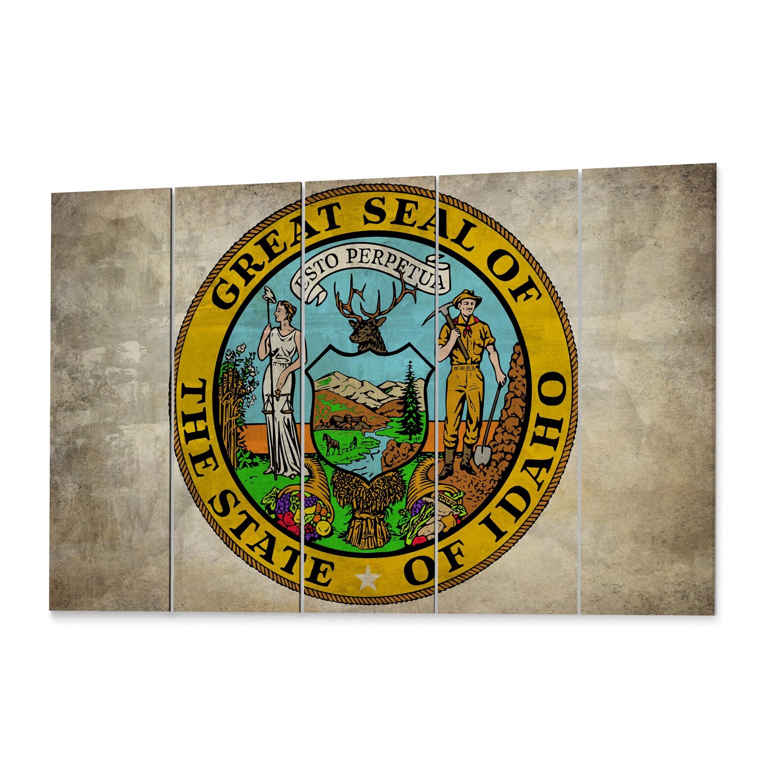 Idaho State Seal Wall Art Canvas Idaho State Seal Canvas Print | Etsy