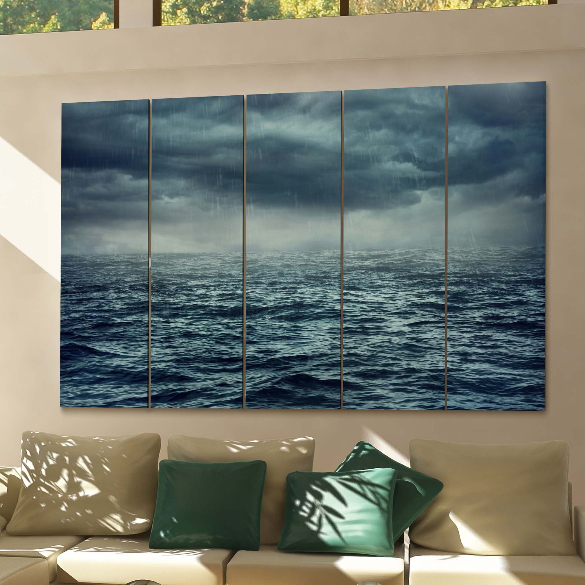 Stormy Sea Canvas Print Stormy Sea Wall Art Canvas Multiple Etsy