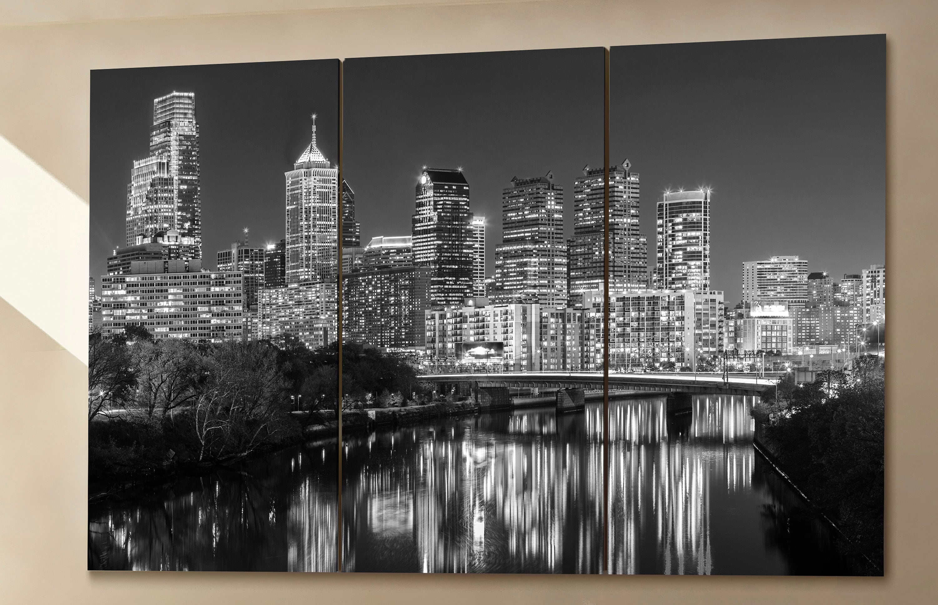 Philadelphia skyline Philadelphia wall art Philadelphia city