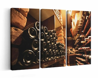 Wine Cellar wall art | Canvas or Poster Print (framed) | Color / Black & White