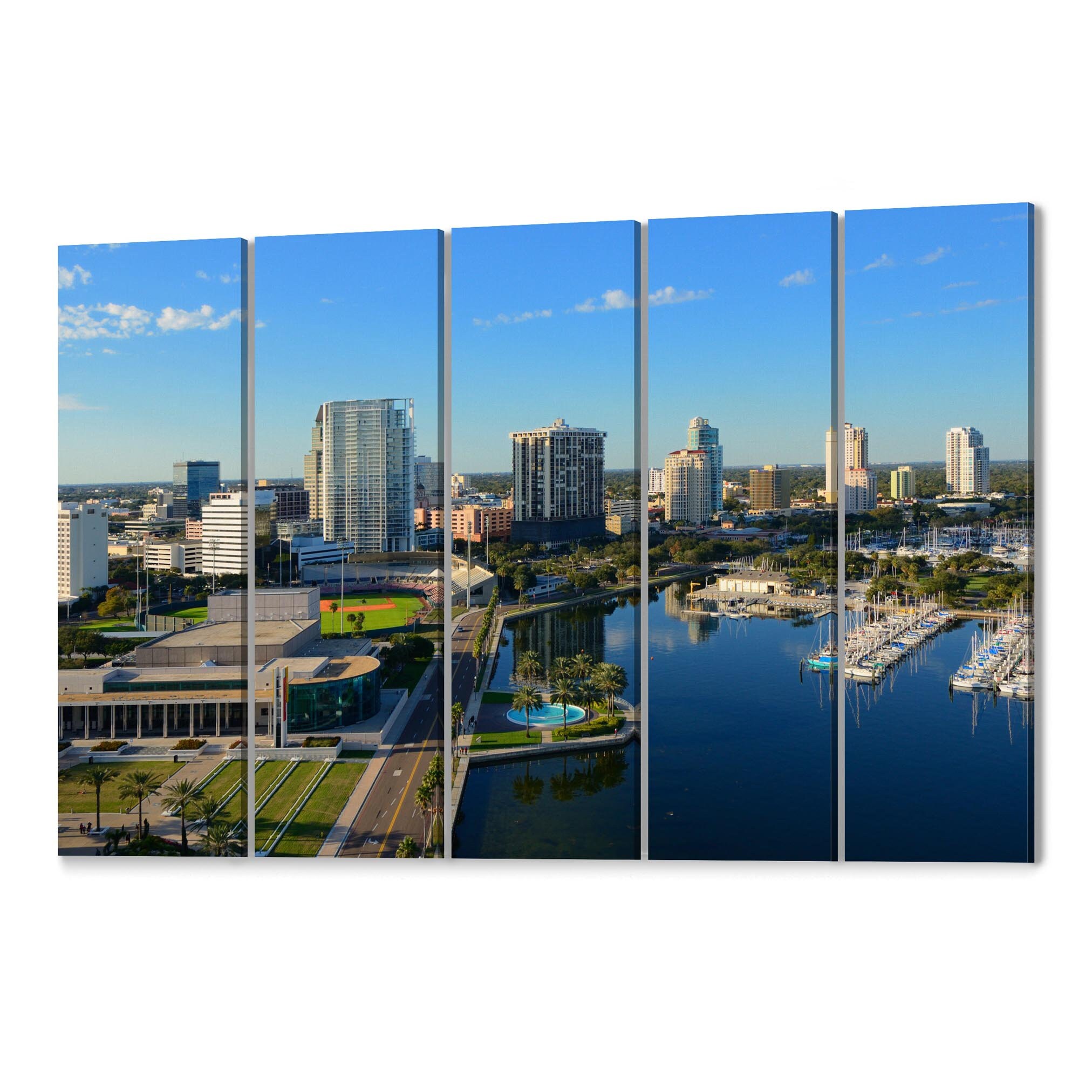 St. Pete Skyline Wall Art St. Pete Canvas Print Multiple Sizes Etsy