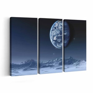 Moon Canvas print || Moon Wall Art || Moon Poster || Moon home decor || Moon Print
