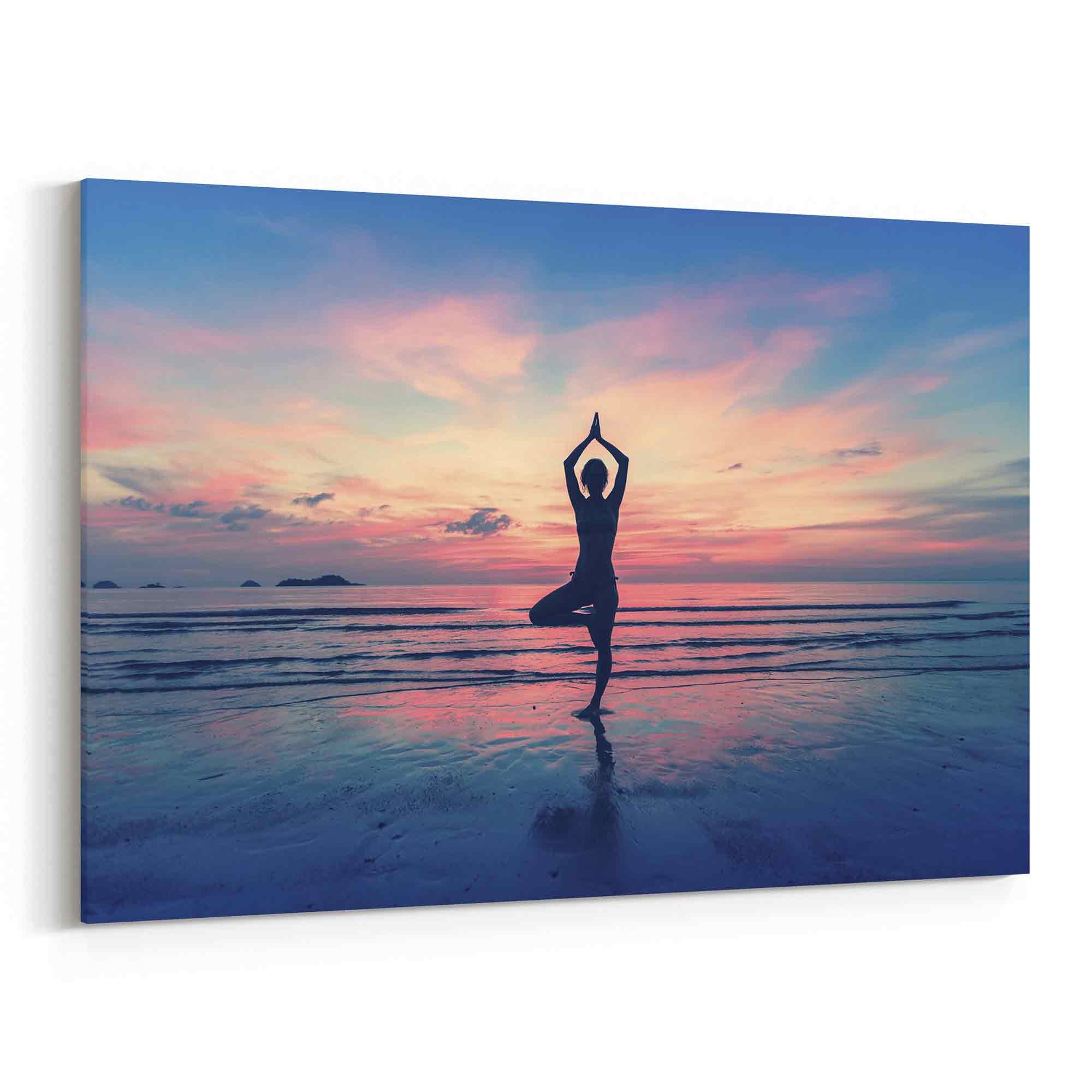 Yoga Pose Canvas Print Yoga Pose Wall Art Multiple Sizes Etsy