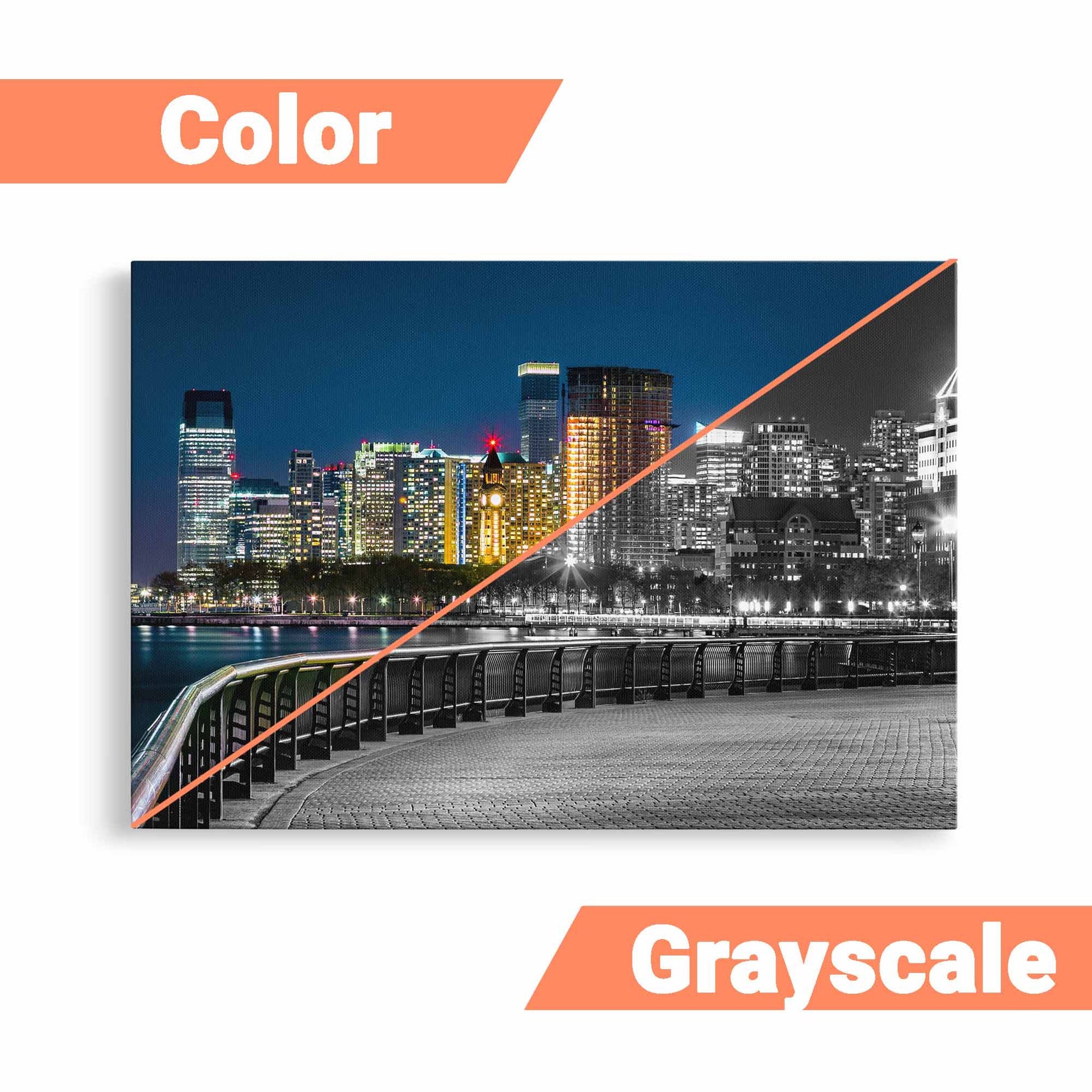 Jersey City Canvas Print Jersey City Wall Art Canvas Multiple Etsy