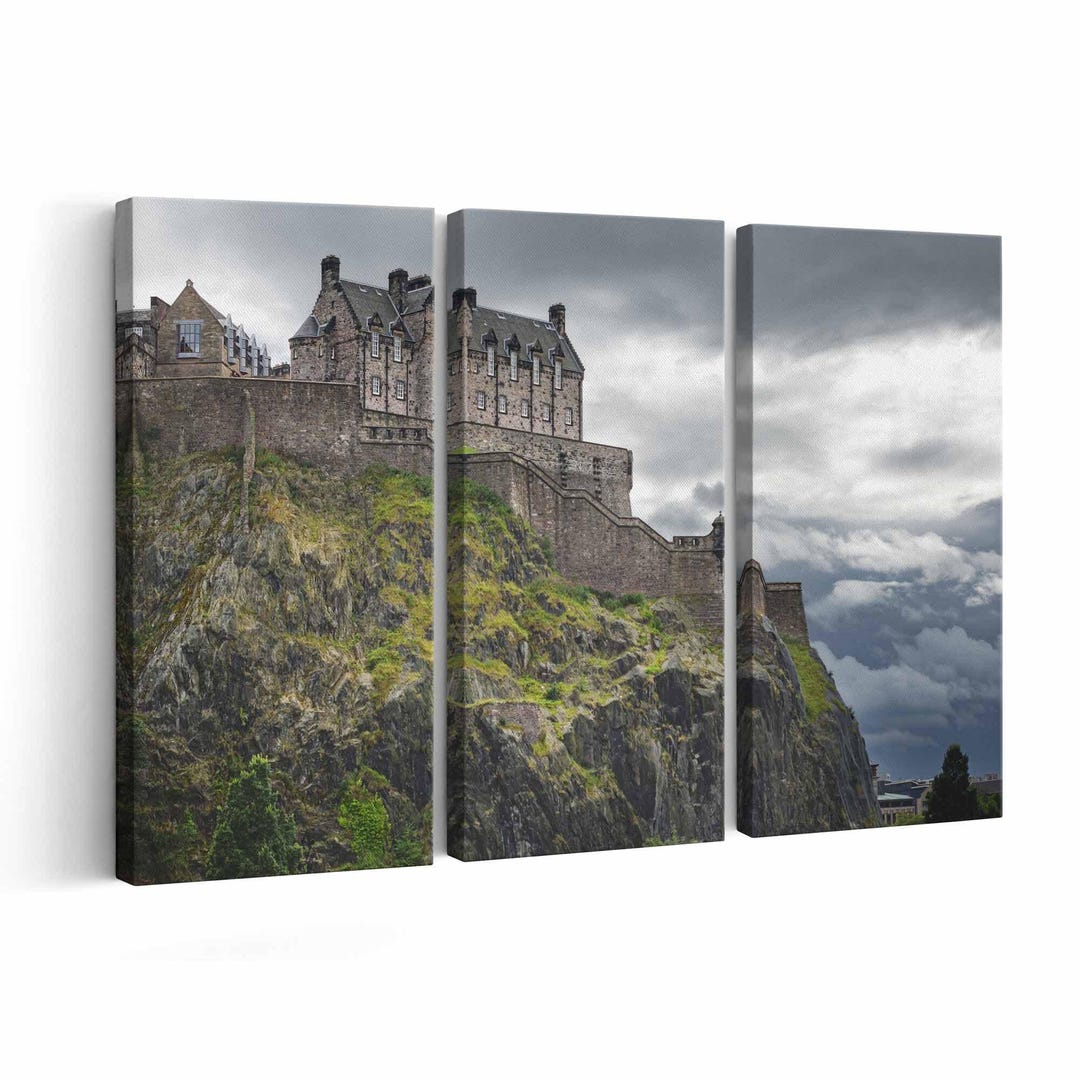 Edinburgh Castle Wall Art | Canvas Print or Poster (framed) | Color ...