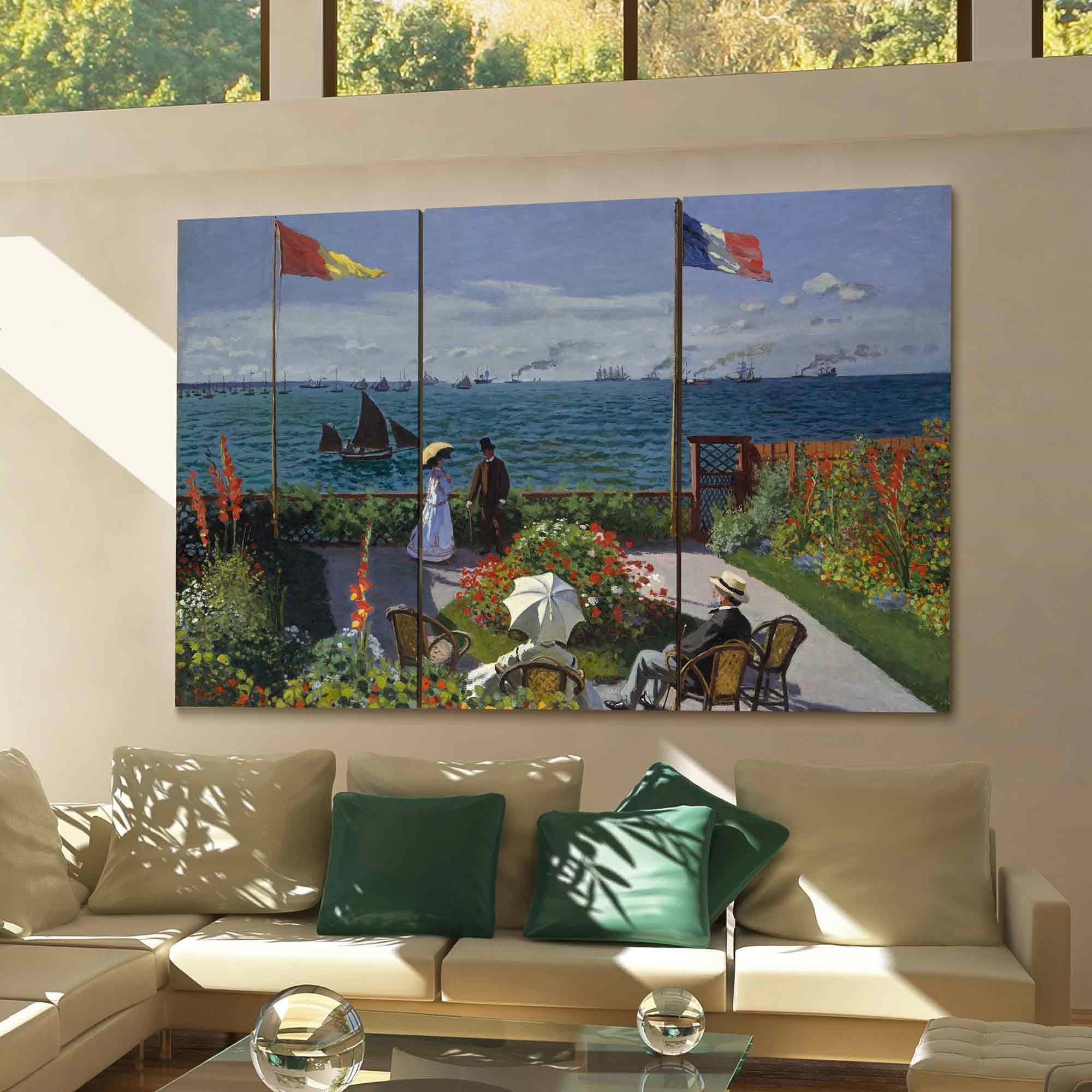 The Garden at Sainte-Adresse Claude Monet Canvas Print The | Etsy