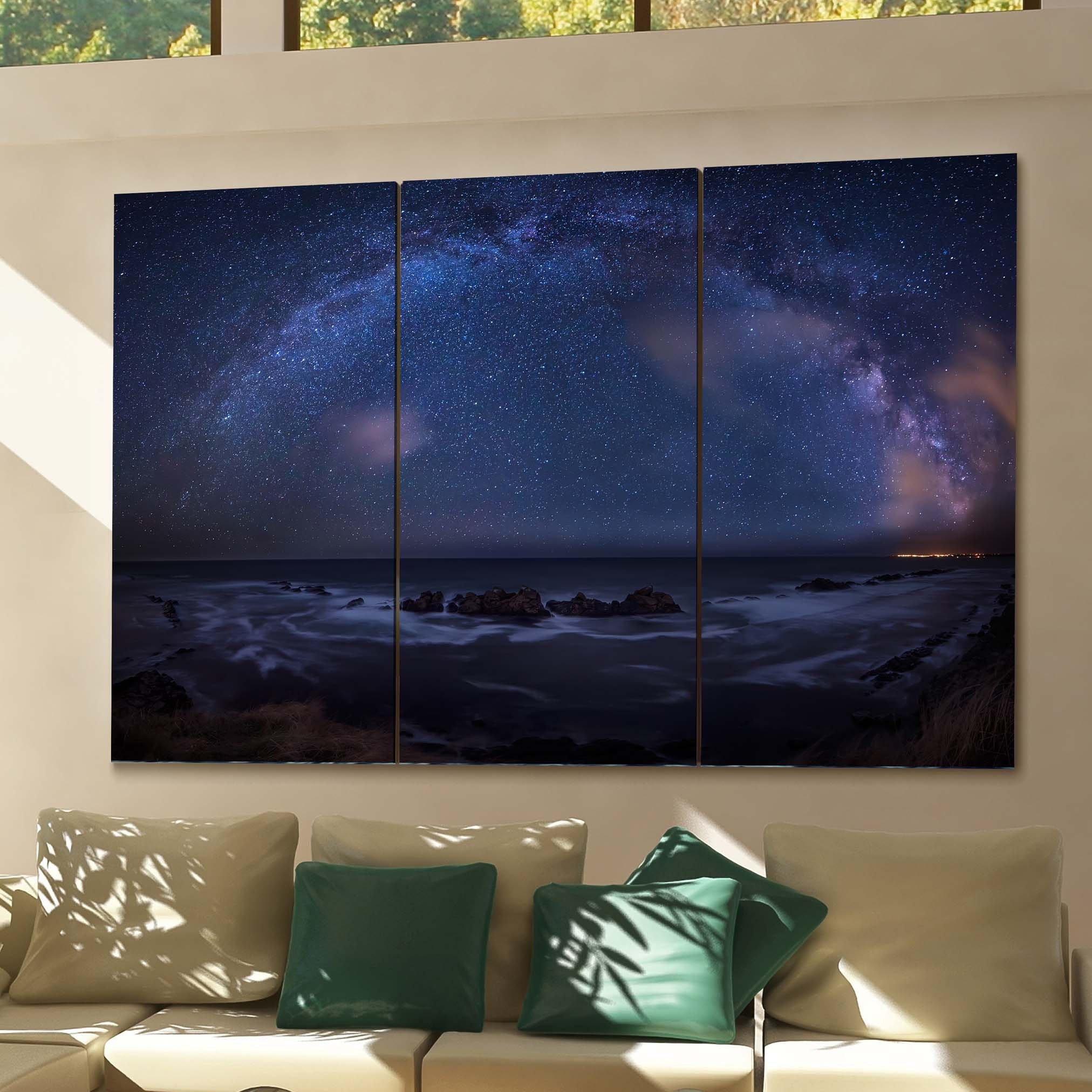 Milky Way over the sea Canvas Print Milky Way over the sea | Etsy