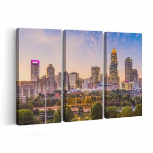 Charlotte Skyline Canvas print || Charlotte Skyline Wall Art || Charlotte Skyline Poster || Charlotte Skyline home decor || Charlotte Skylin