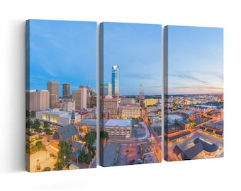 Oklahoma City Skyline Canvas print || Oklahoma City Skyline Wall Art || Oklahoma City Skyline Poster || Oklahoma City Skyline home decor ||