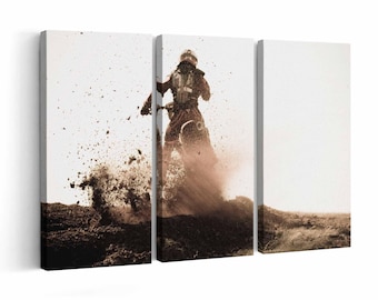 Motocross wall art | Canvas or Poster Print (framed) | Color / Black & White