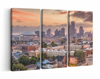 New Orleans Skyline wall art | Canvas or Poster Print (framed) | Color / Black-White