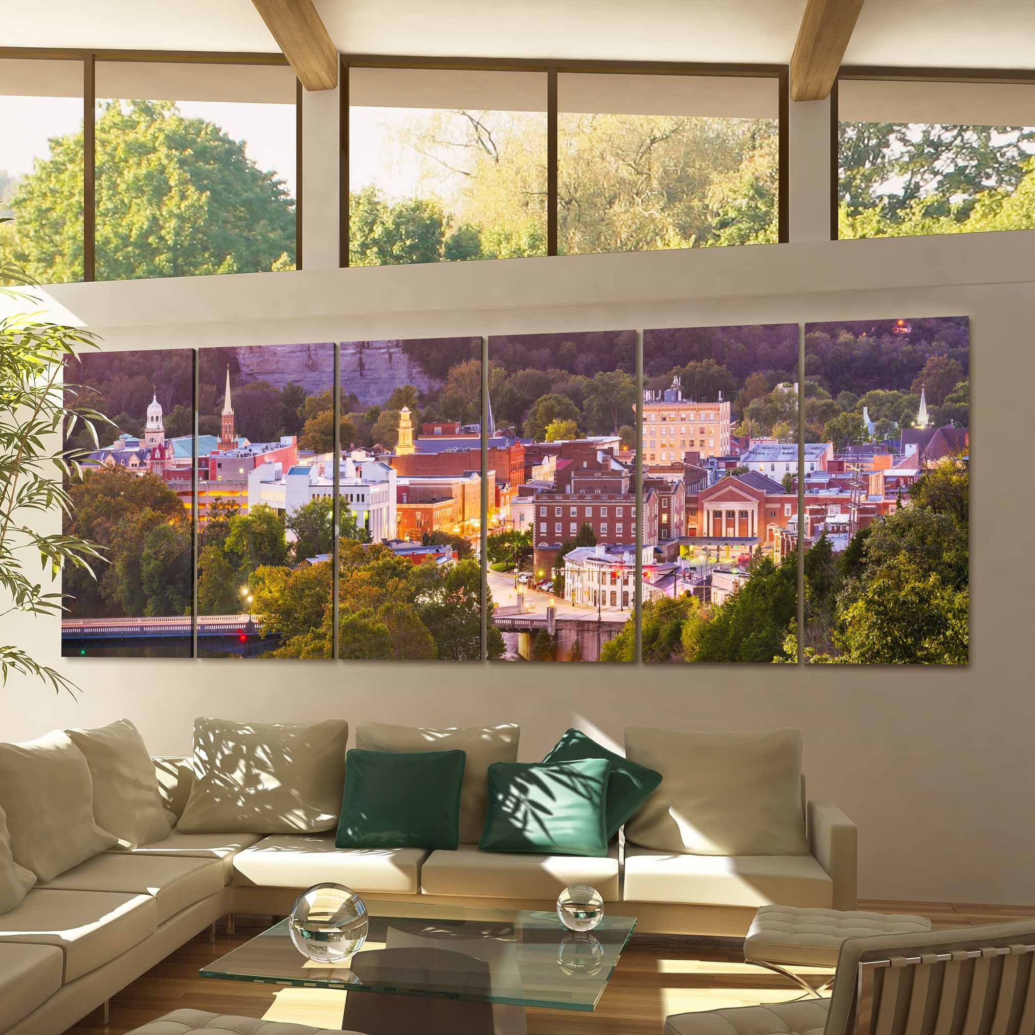 Frankfort Skyline Wall Art Frankfort Canvas Print Kentucky Etsy