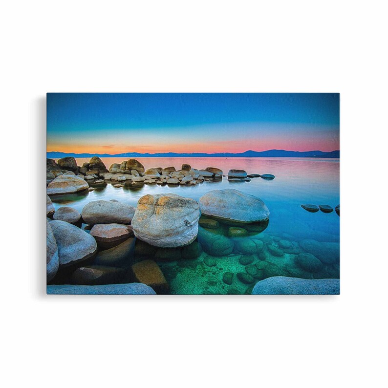 Lake Tahoe Wall Art Canvas Lake Tahoe Canvas Print Multiple Etsy
