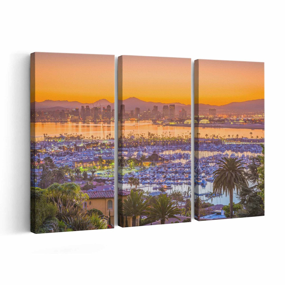San Diego Skyline Canvas Print San Diego Skyline Wall Art San Diego