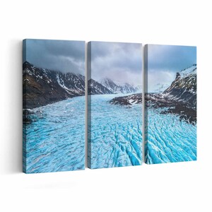 Glacier Canvas print || Glacier Wall Art || Glacier Poster || Glacier home decor || Glacier Print