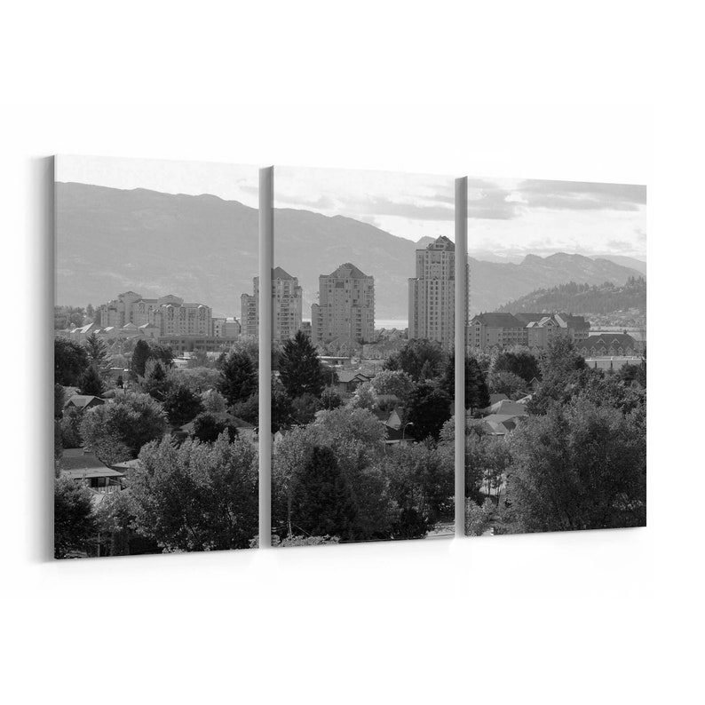 Kelowna Skyline Wall Art Kelowna Canvas Print Multiple Sizes Etsy