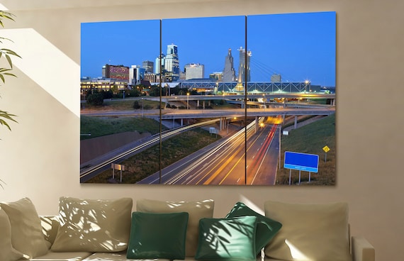 Kansas Skyline Kansas Wall Art Kansas City Kansas Art Kansas Etsy