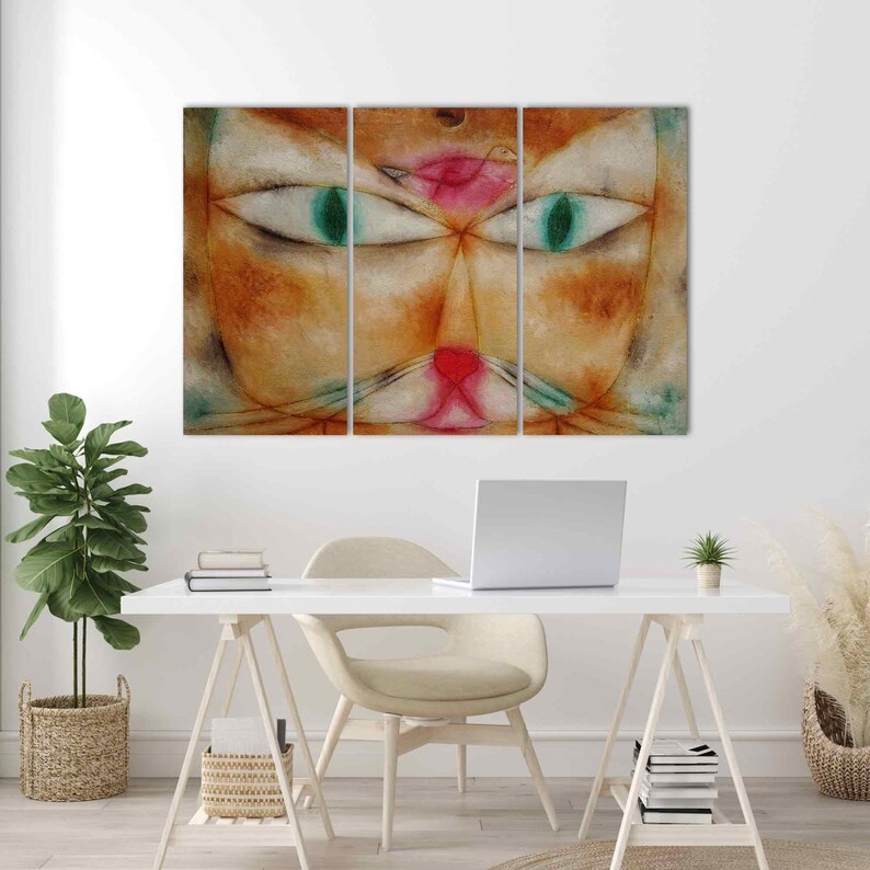 Cat and Bird Paul Klee Canvas Print Cat and Bird Wall Art - Etsy