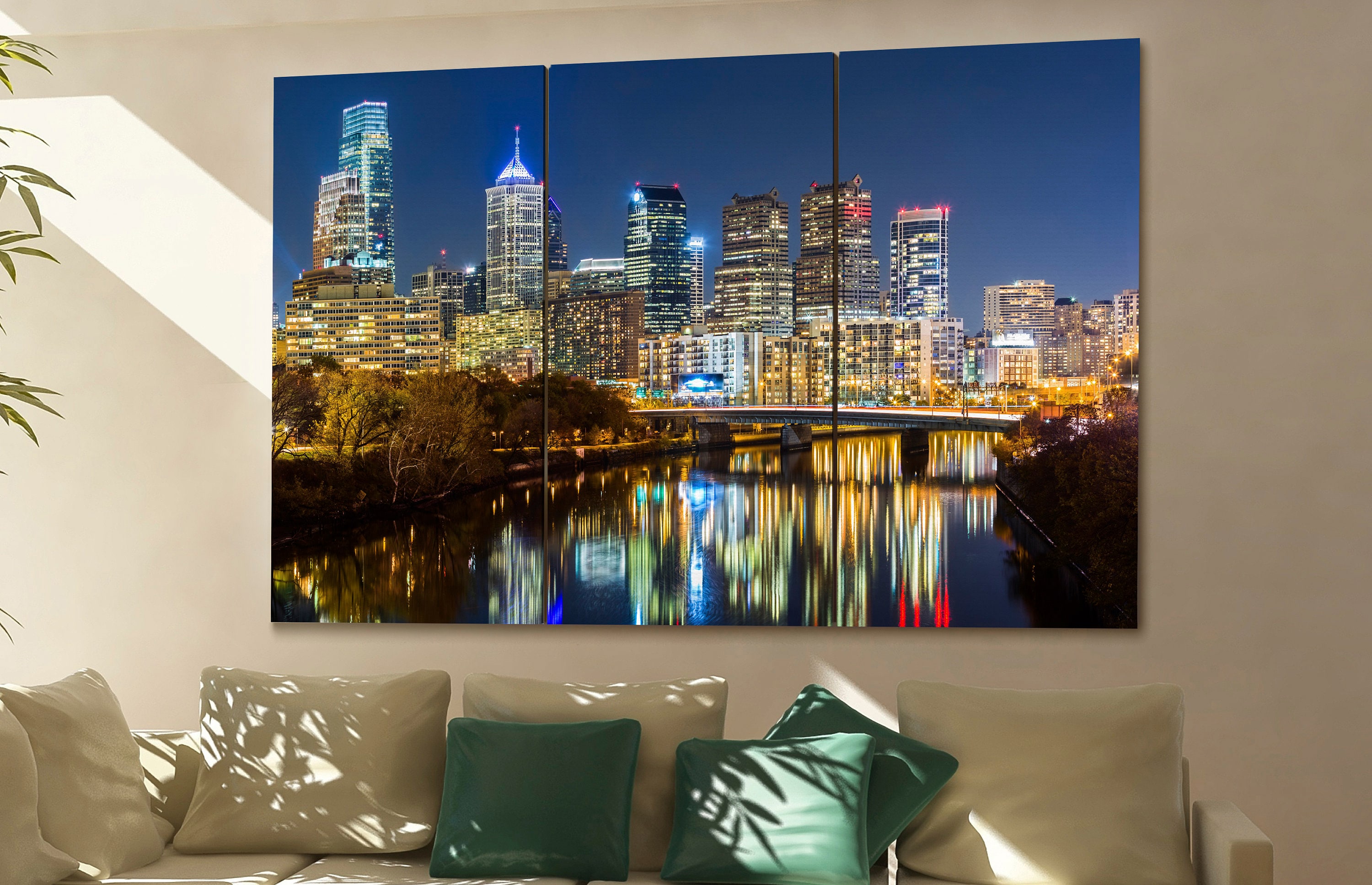 Philadelphia skyline Philadelphia wall art Philadelphia city