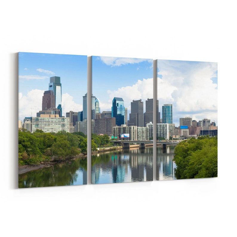 philadelphia skyline canvas philadelphia canvas print multiple etsy philadelphia skyline canvas philadelphia
