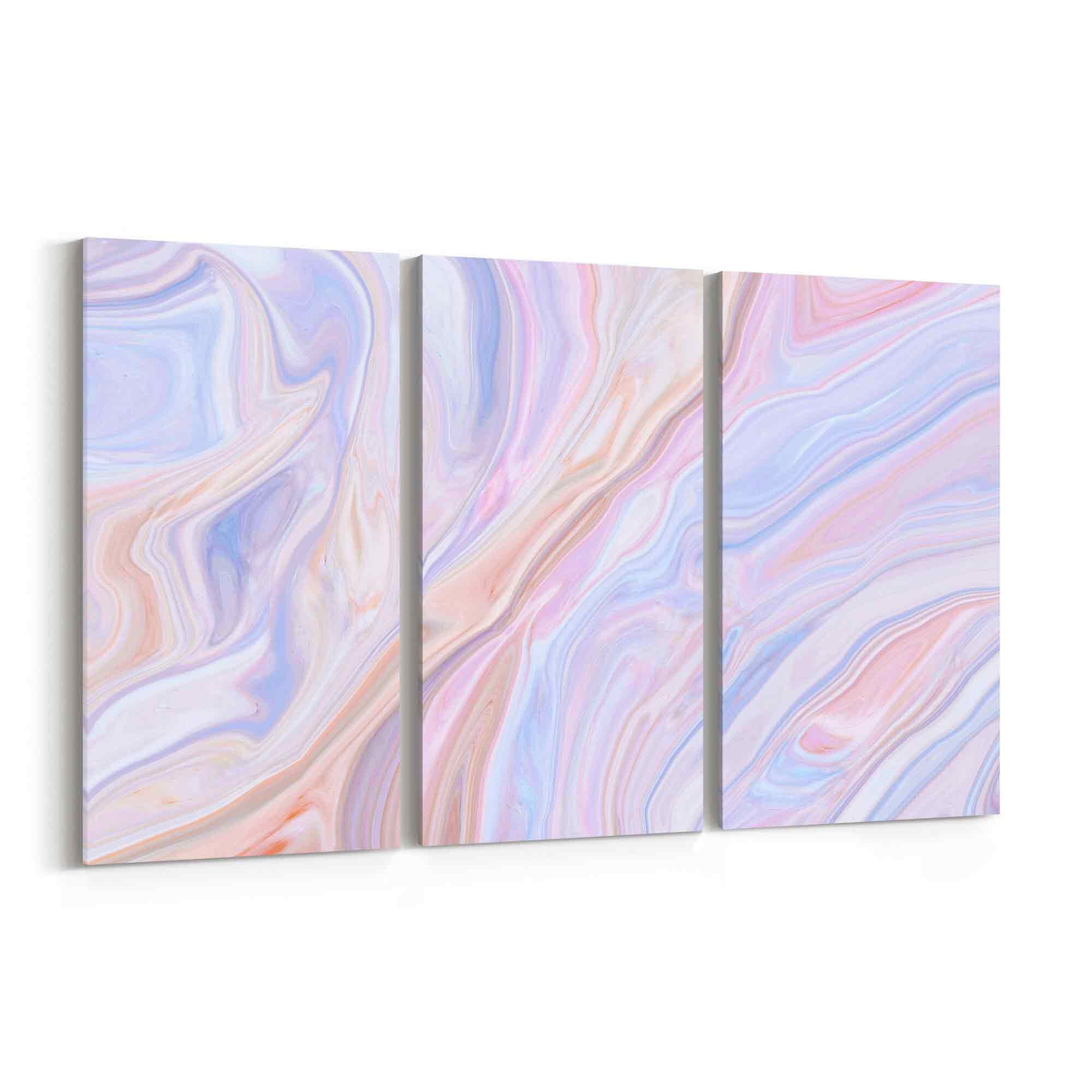Purple Pink Pastel Marble Abstract Art Canvas Print Purple | Etsy