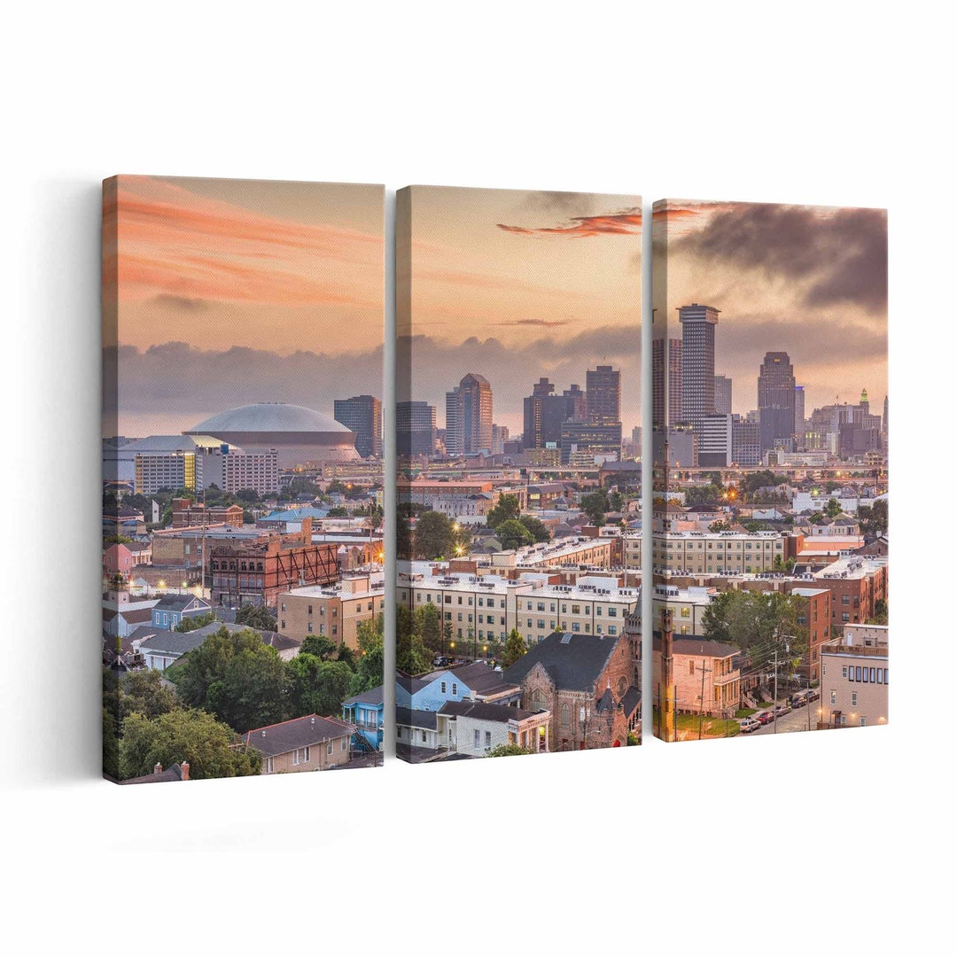 New Orleans Skyline Canvas Print New Orleans Skyline Wall Art New