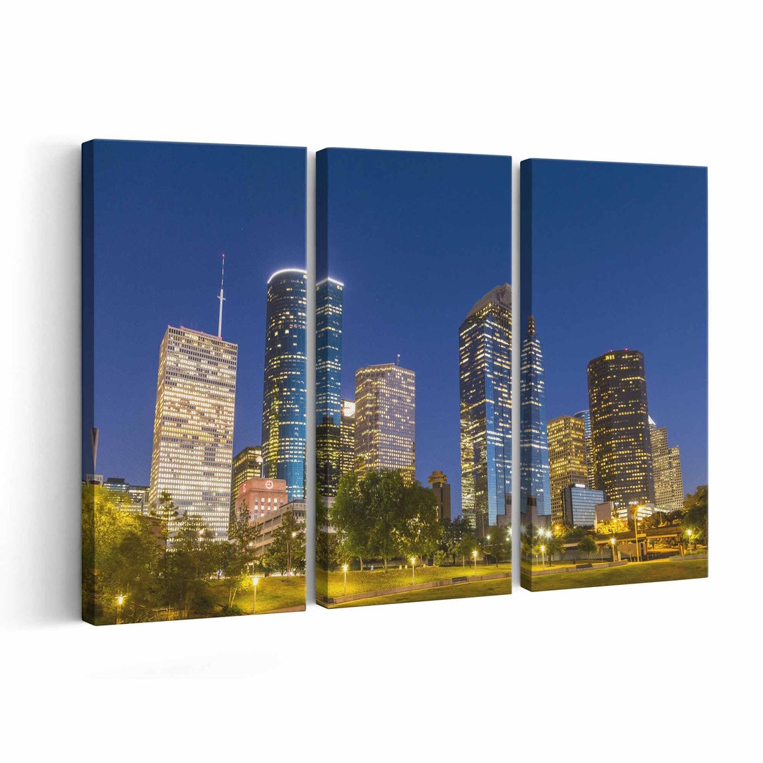 Houston Canvas Print Houston Wall Art Houston Poster Etsy
