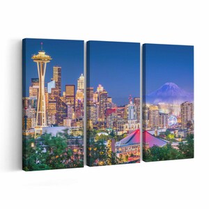 Seattle Canvas print || Seattle Wall Art || Seattle Poster || Seattle home decor || Seattle Print
