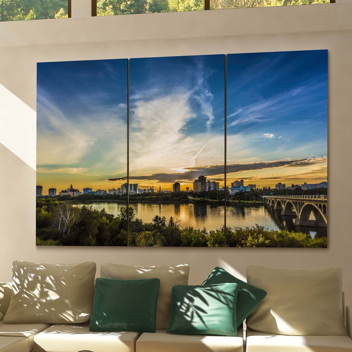 Saskatoon Skyline Wall Art Saskatoon Canvas Print Multiple Etsy