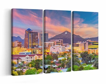 Tucson Skyline wall art | Canvas or Poster Print (framed) | Color / Black & White