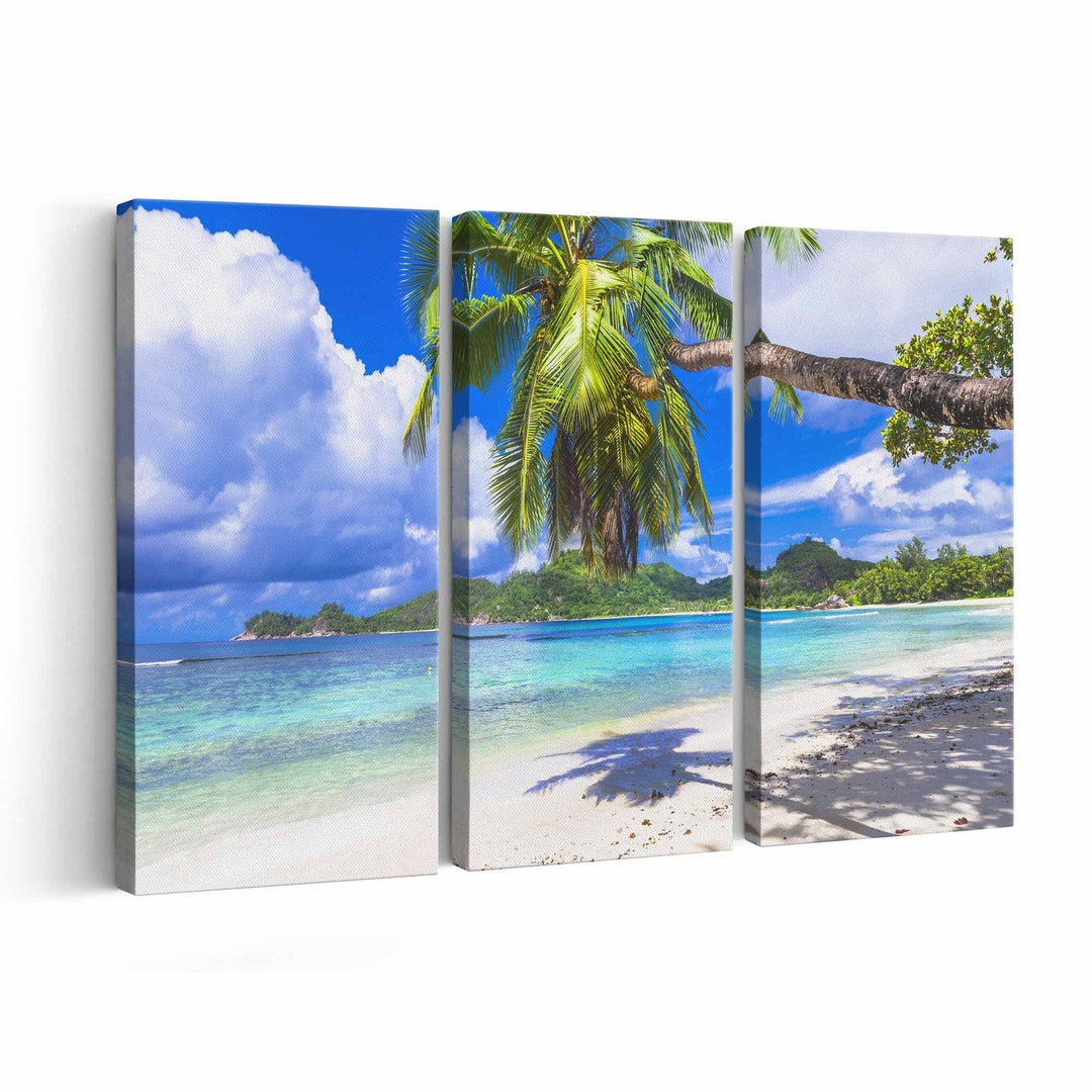 Tropical Beach Canvas Print Tropical Beach Wall Art Tropical Beach